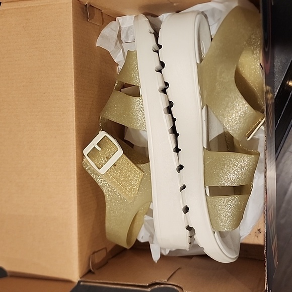 Skechers Gold Lux Glitter'fied Foamies Sandles size 10 - Picture 8 of 10
